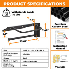 Sidasu saddle holder with detachable pad bar provides ventilated storage for pads.