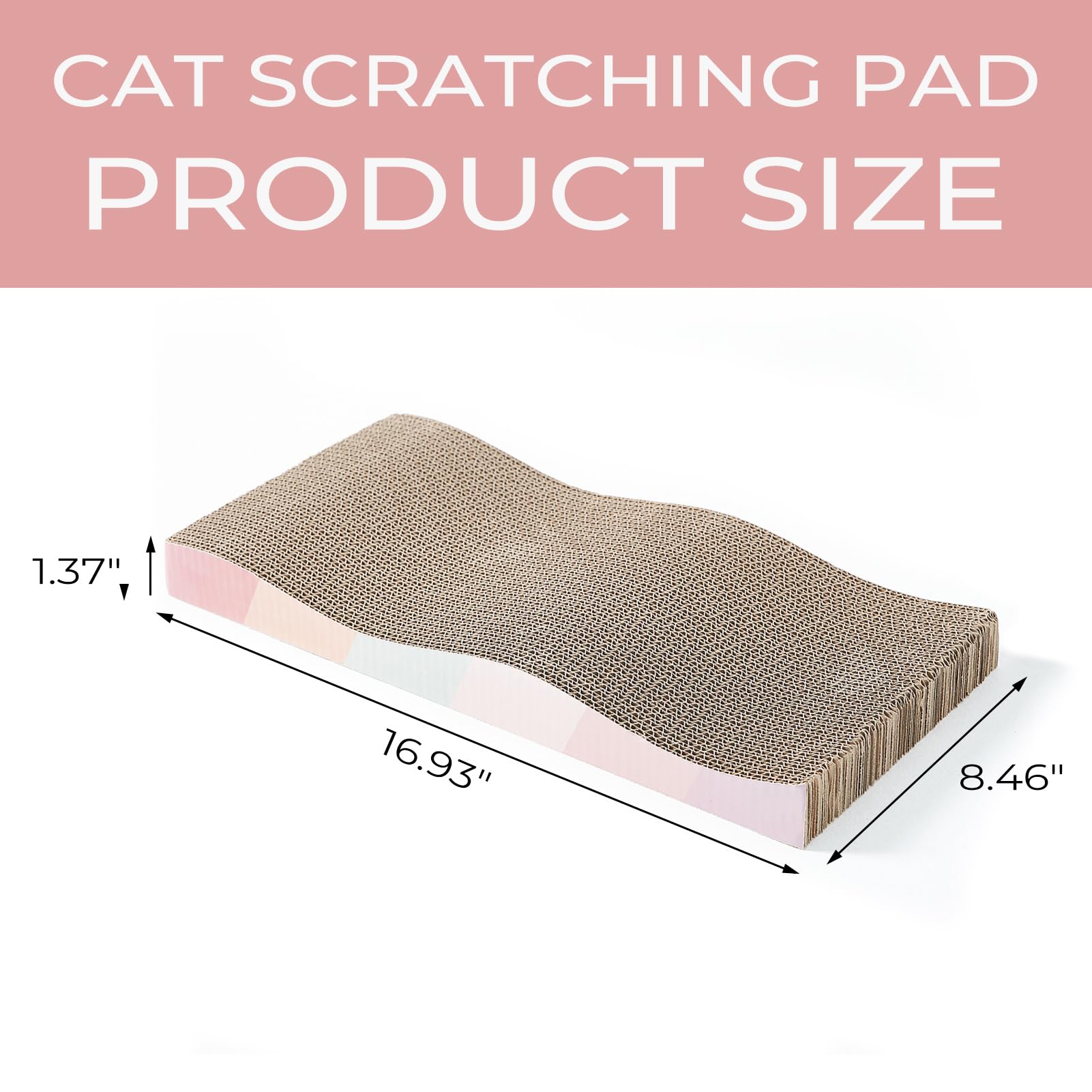 SIDAZON cat scratching pad curved wave demonstrates ergonomic design for comfortable stretch.