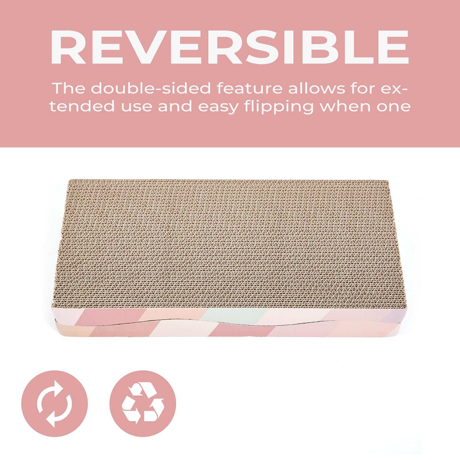 SIDAZON cat scratching pad eco cardboard emphasizes safe, environmentally friendly play.