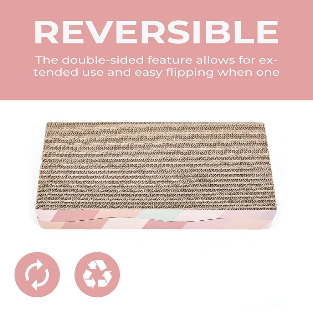 SIDAZON cat scratching pad eco cardboard emphasizes safe, environmentally friendly play.