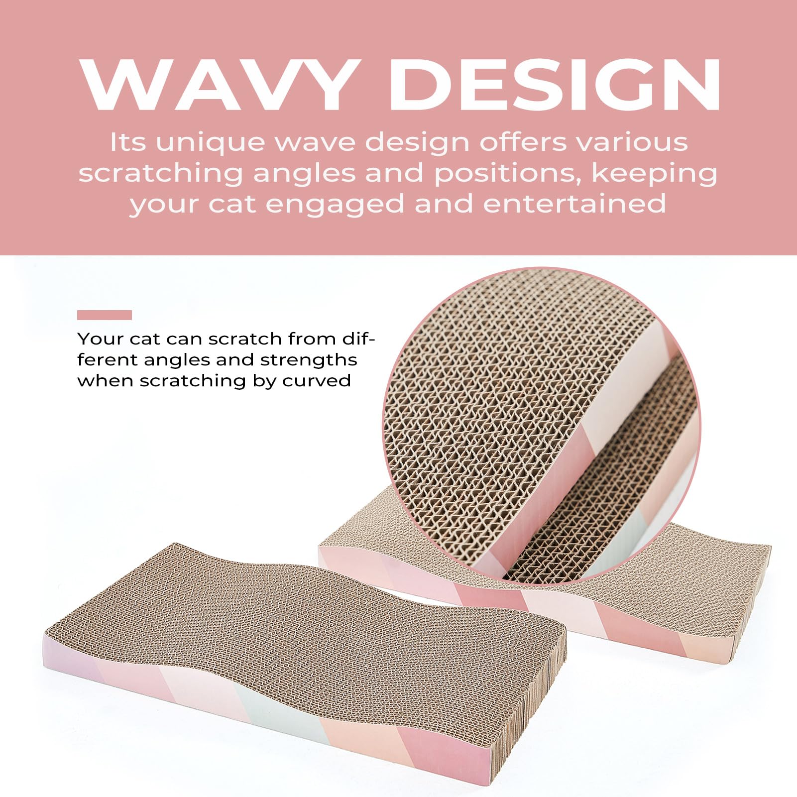 SIDAZON cat scratching pad reversible sides offers extended use and flexibility.