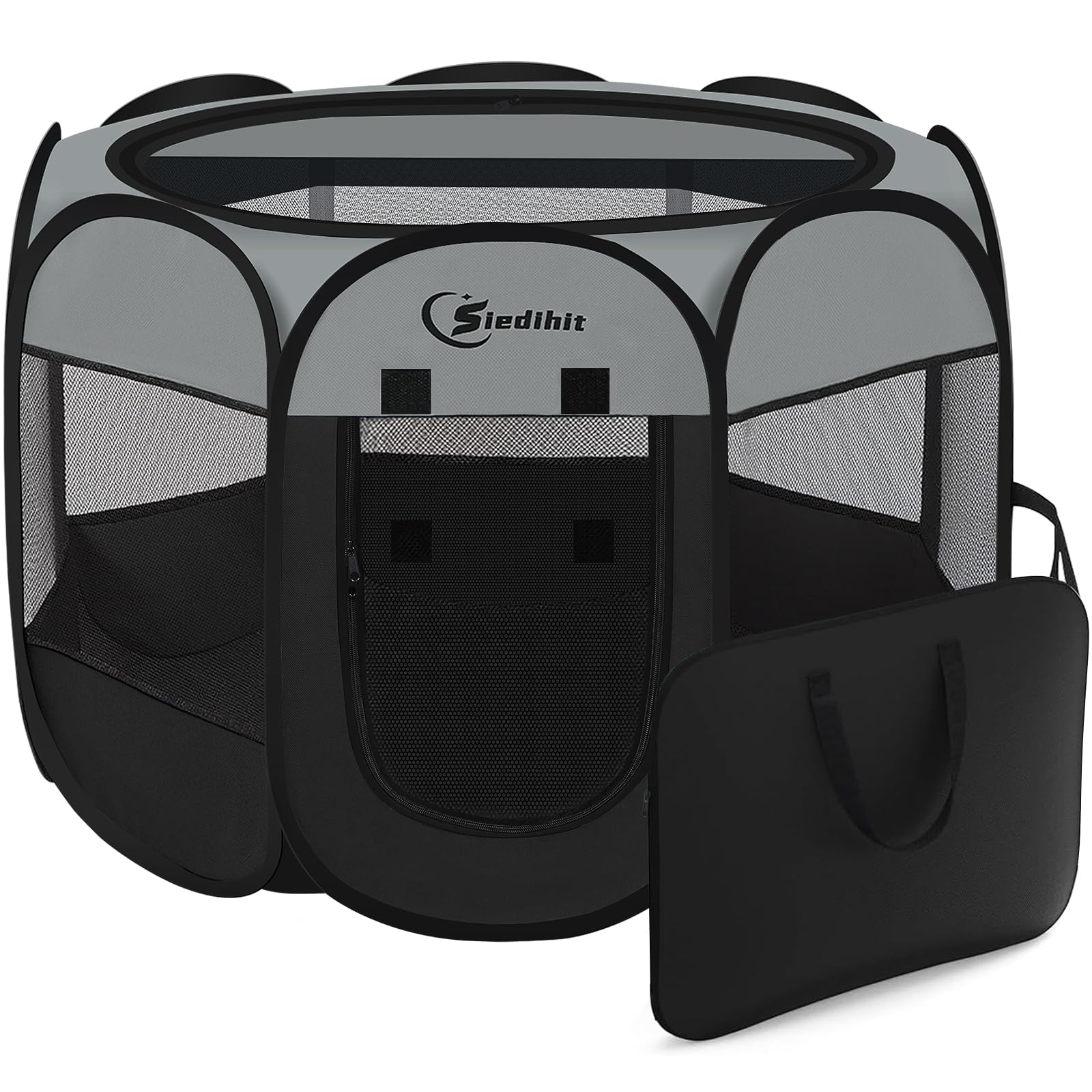 Siedihit playpen outdoor setup with 360-degree visibility