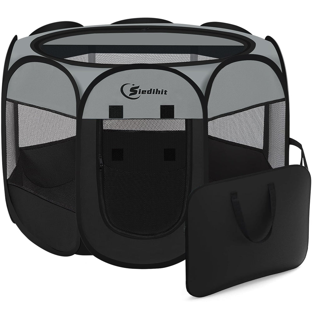 Siedihit playpen outdoor setup with 360-degree visibility
