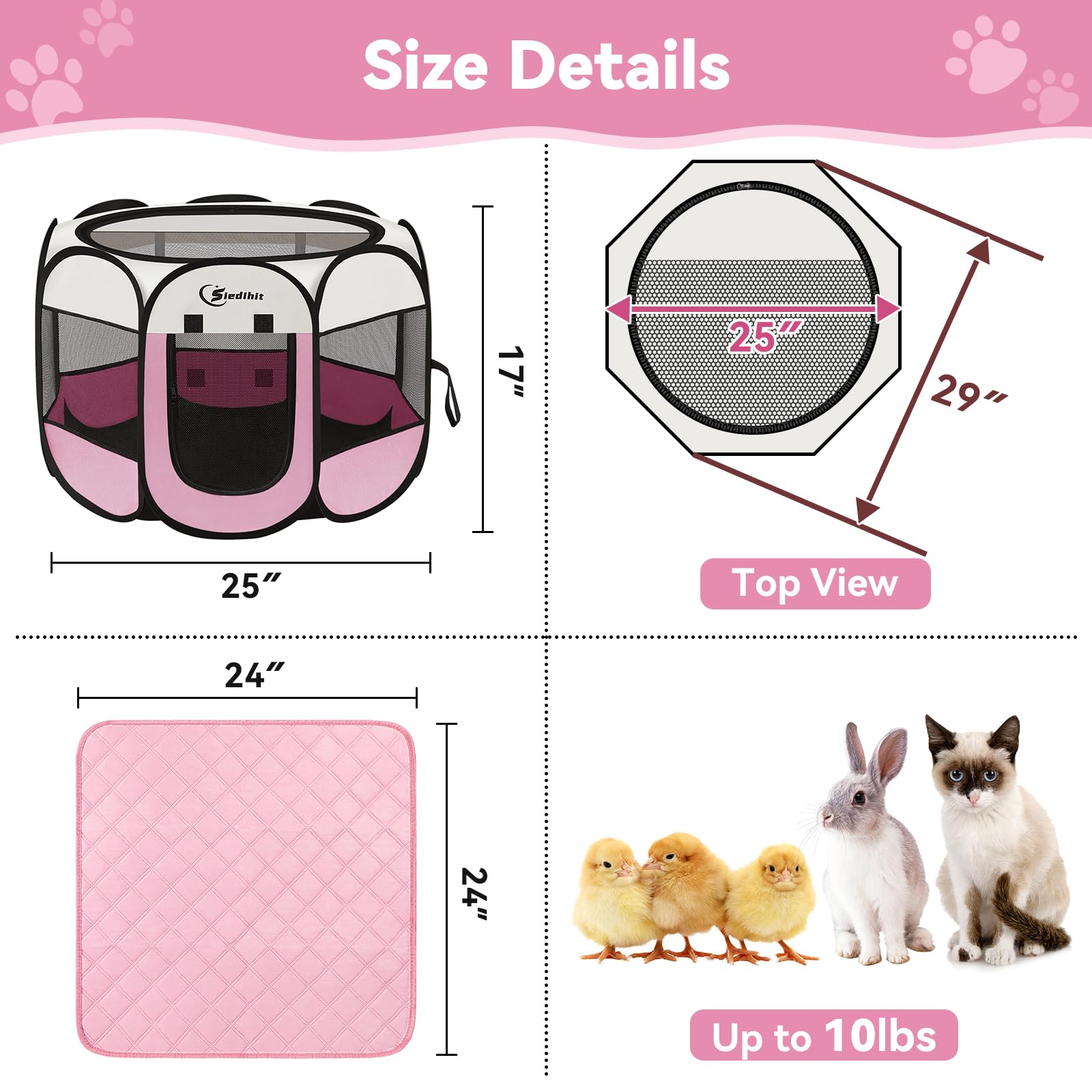 Siedihit dog cat playpen folded tote bag demonstrates portability and storage ease