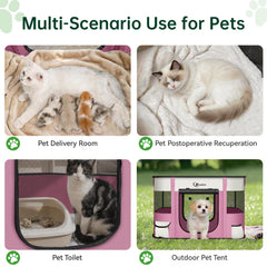 Siedihit dog playpen 360 degree mesh view for monitoring your pet.