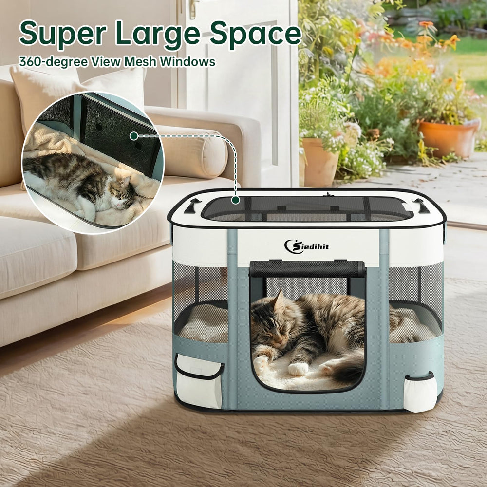 Siedihit dog playpen easy assembly for quick setup.