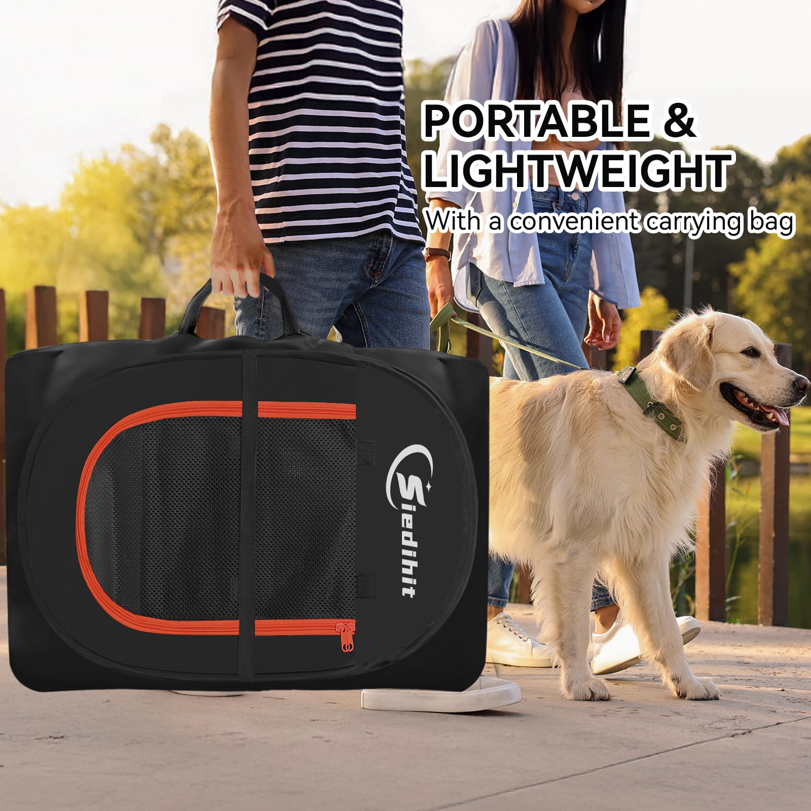 Siedihit Dog Playpen easy cleaning saves time after outdoor adventures.