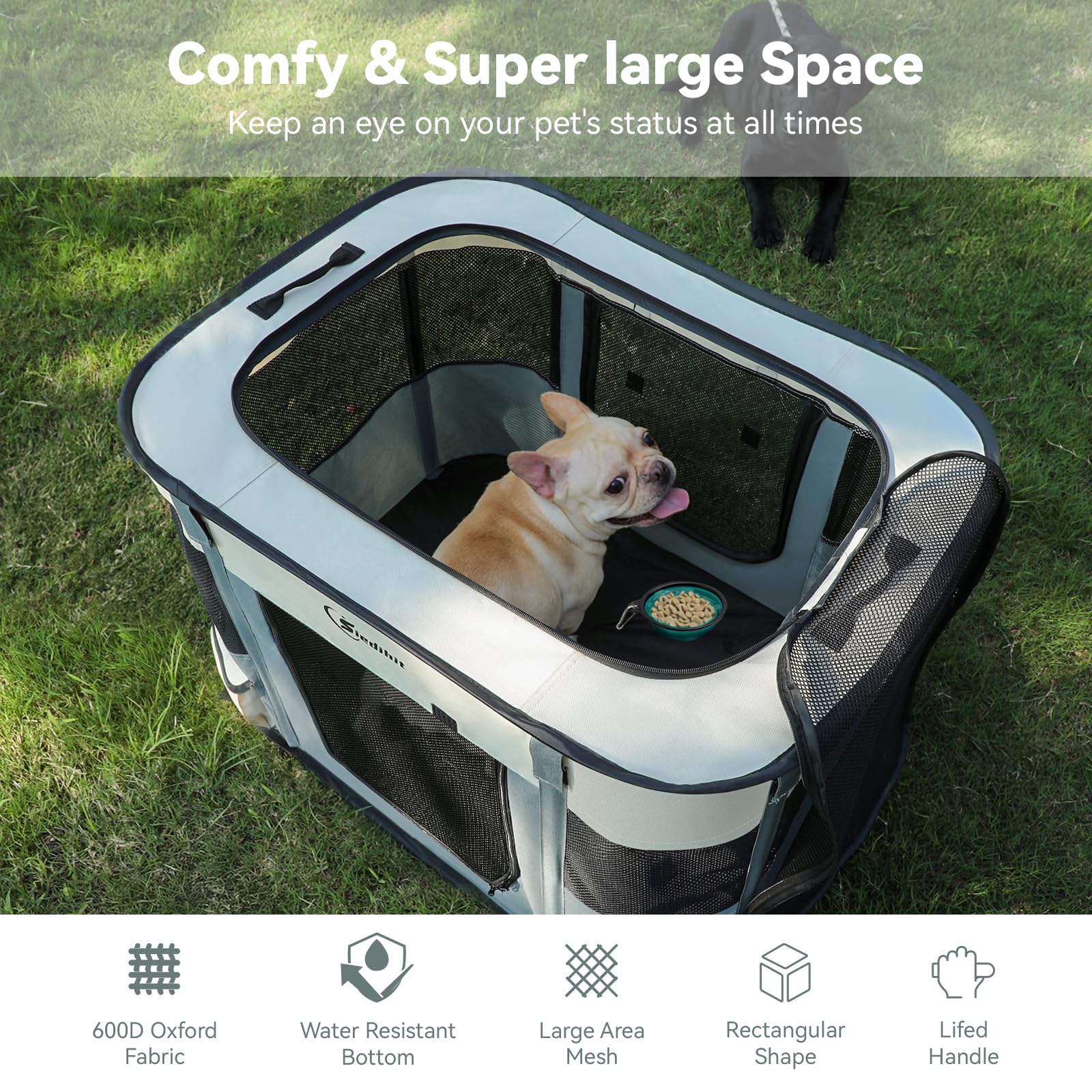 Siedihit grey pad included enhances comfort inside the pen.