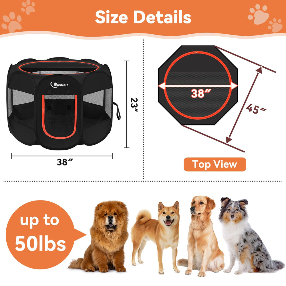 Siedihit Dog Playpen multi-pet use accommodates cats, rabbits, and small companions.