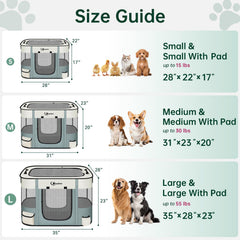 Siedihit dog playpen highlighting washable Oxford cloth for cleaning.