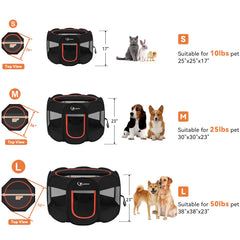 Siedihit Dog Playpen roll-up entrance for quick access and entry.