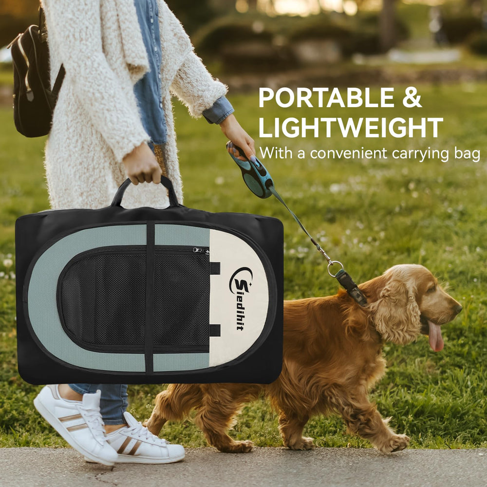 Siedihit dog playpen wide entrance simplifies pet supervision