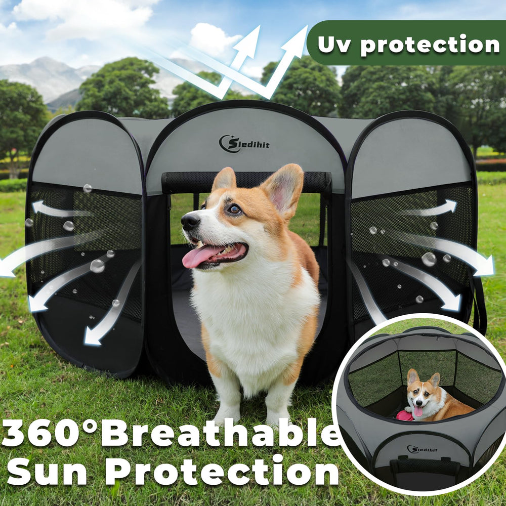 Siedihit eight-panel design offers a safe space for small pets