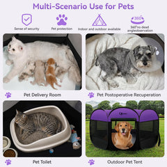 Siedihit foldable pet playpen in a tote bag for portability.