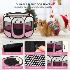 Siedihit pink puppy playpen folded tote bag for portable travel
