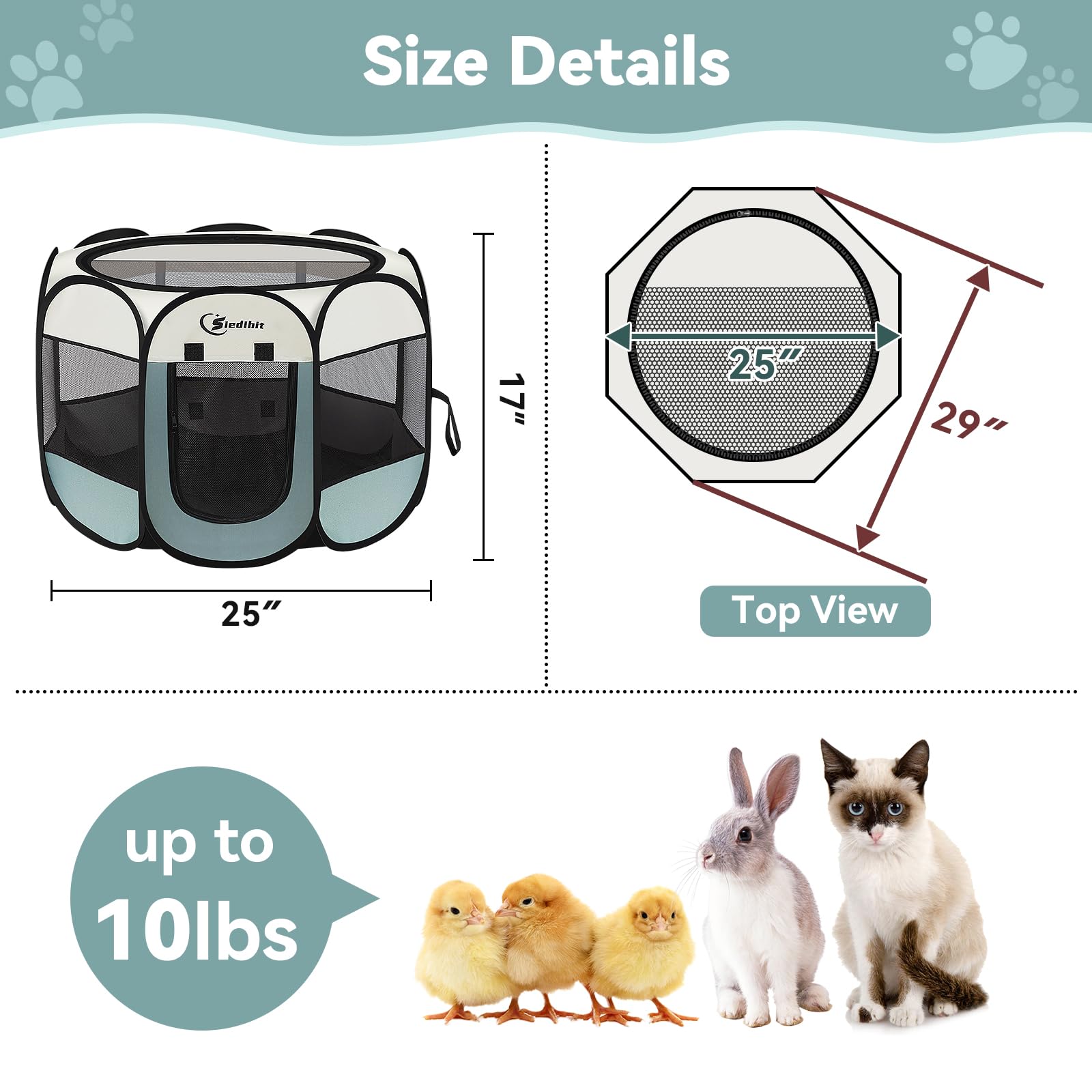 Siedihit playpen folded compact into tote for travel.