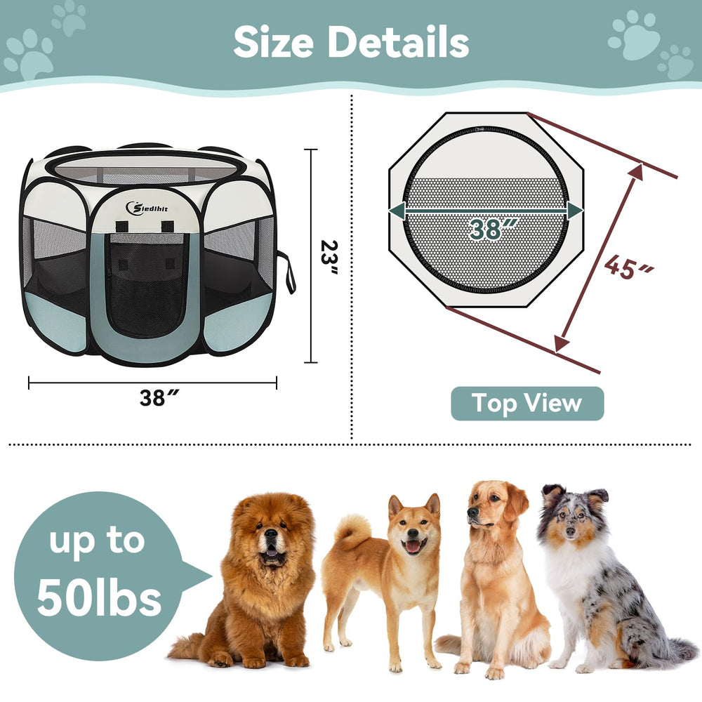 Siedihit playpen indoor-outdoor use adapts to various settings