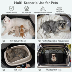 Siedihit playpen top view showing airflow and shade