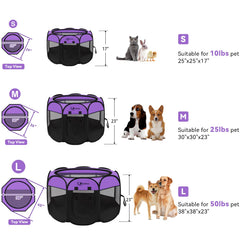 Siedihit pop-up dog kennel viewed from top showing breathable 8-panel mesh.