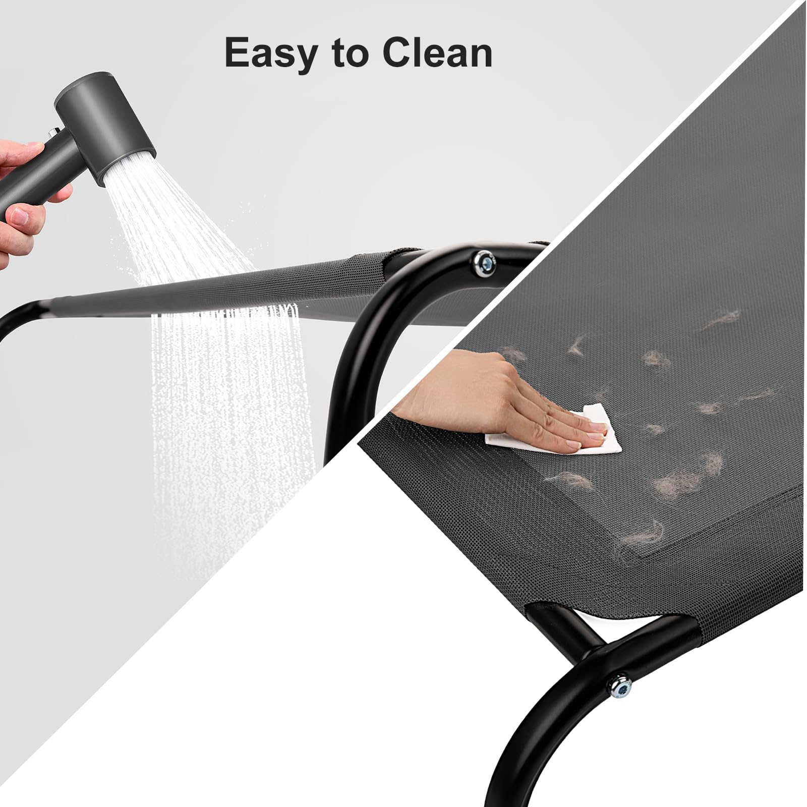 SIEMOUR breathable mesh cover is washable for easy maintenance after outdoor use.
