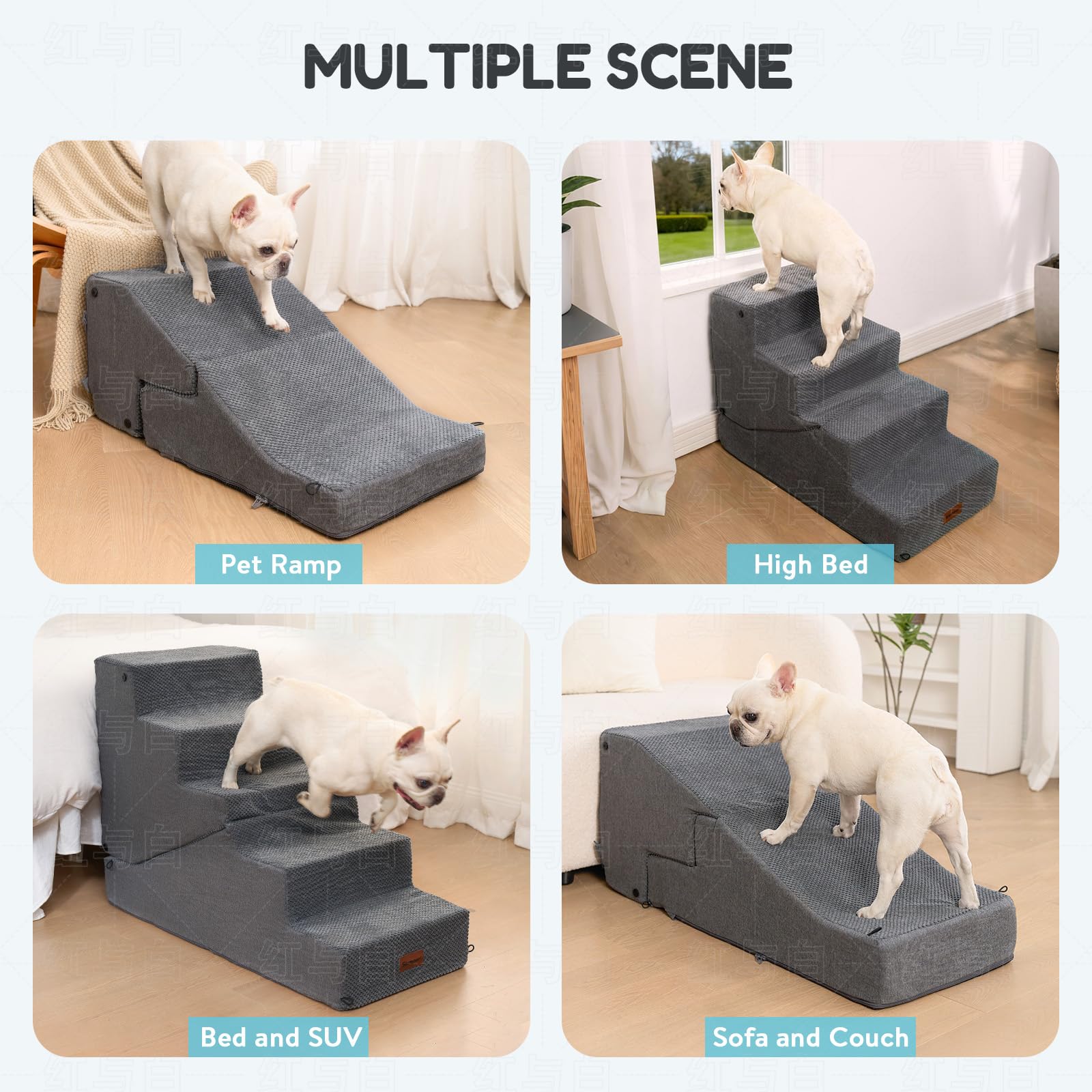 Removable washable cover for SIEMOUR dog stair cleaning
