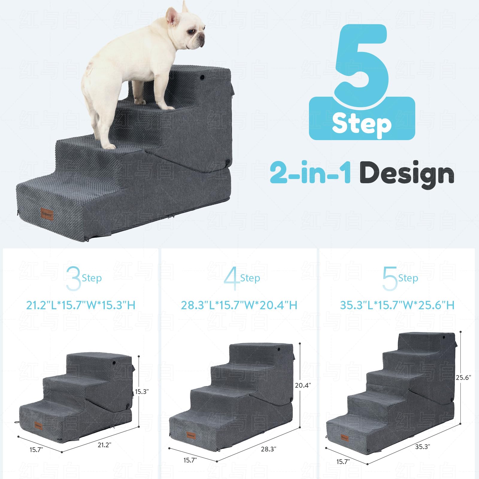 SIEMOUR stairs to ramp grey for seamless pet movement