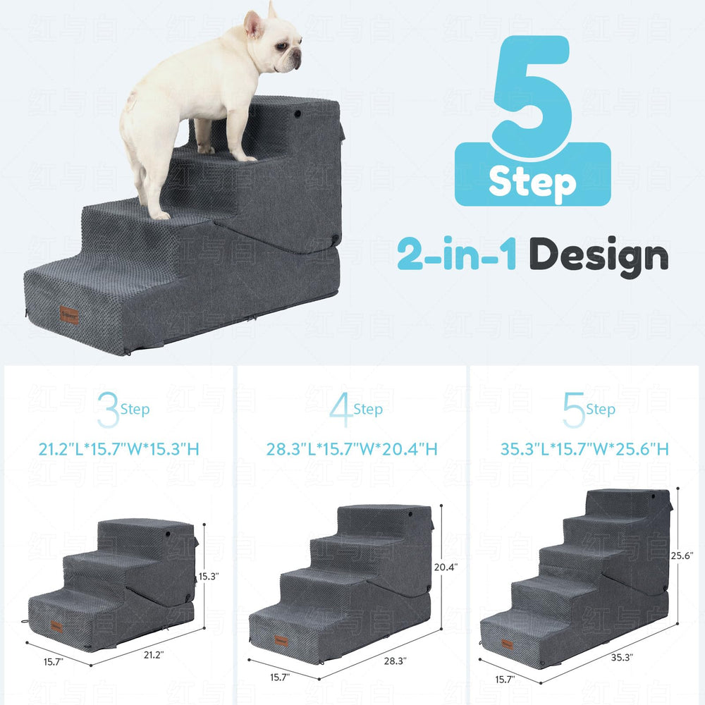 SIEMOUR stairs to ramp grey for seamless pet movement