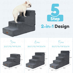 SIEMOUR stairs to ramp grey for seamless pet movement