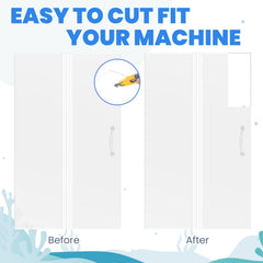 Sieral canopy easy-to-cut design enables precise adjustments around equipment.