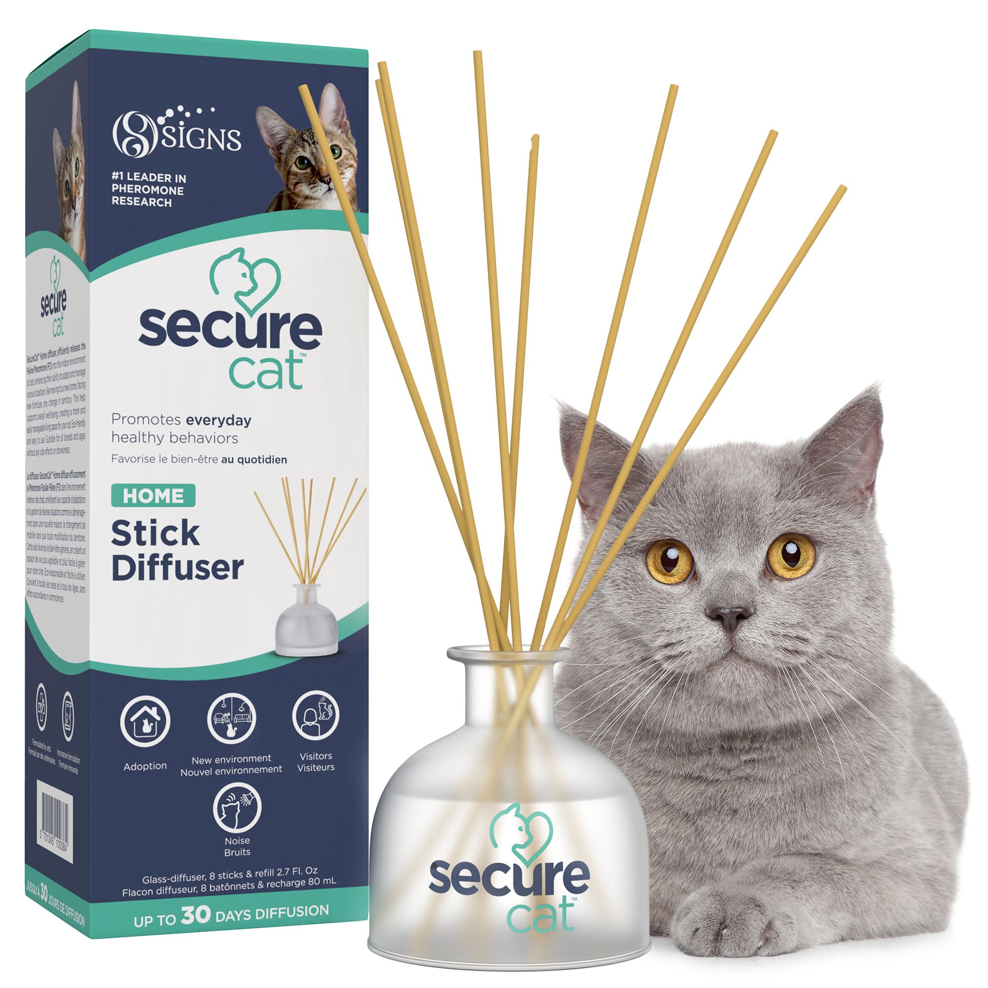 SIGNS SecureCat bottle pour for simple diffuser setup and ongoing calm.