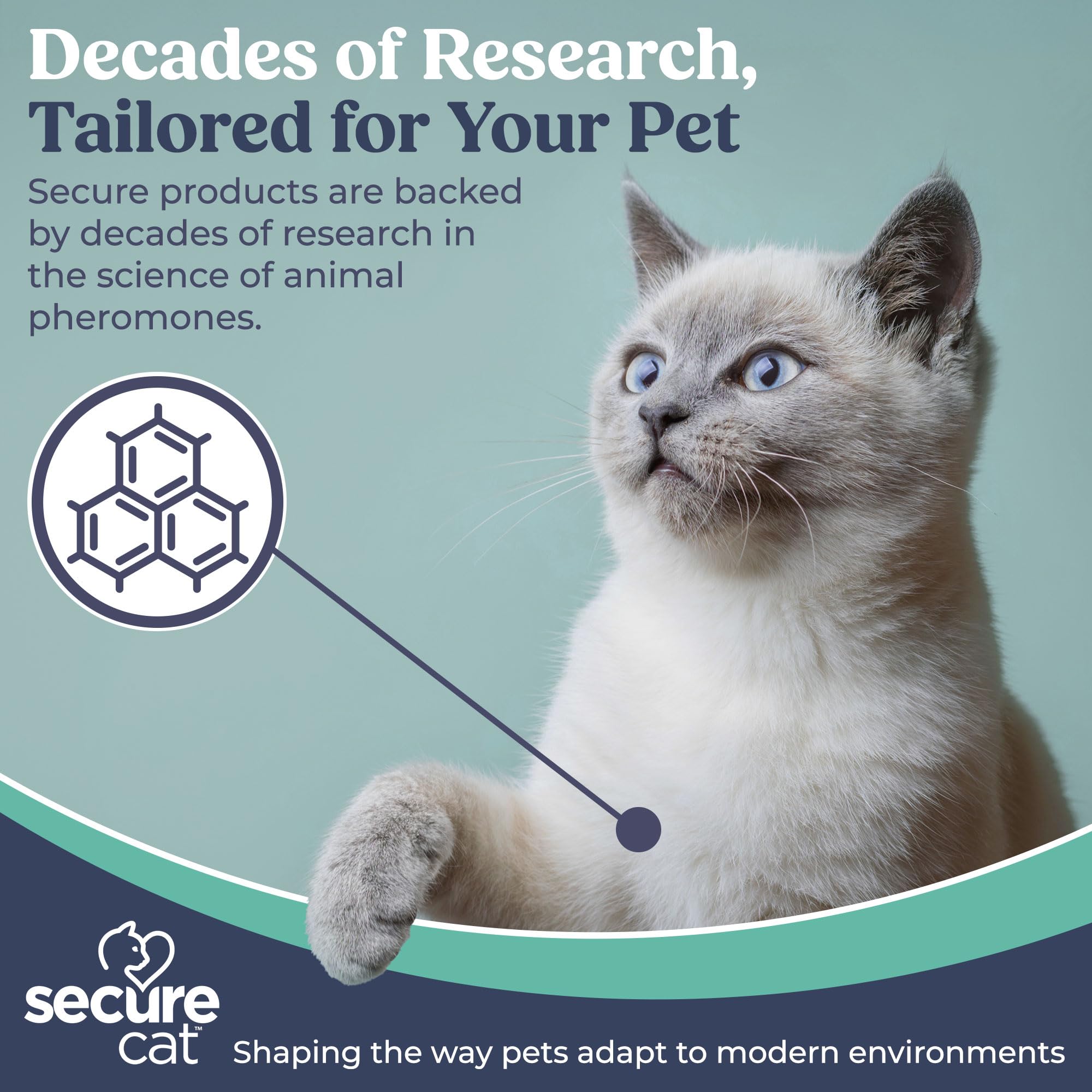 SIGNS SecureCat diffuser covering up to 600 square feet in a living space.