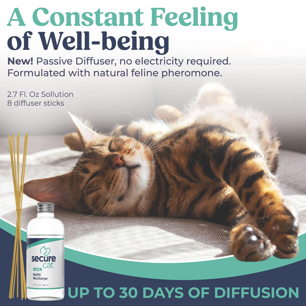 SIGNS SecureCat refill liquid poured into the jar for renewed 30-day coverage.