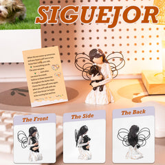 SIGUEJOR hand-painted resin angel, tangible keepsake to honor a beloved companion
