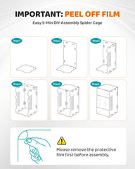 SIICCAR 360-view acrylic spider terrarium enables unobstructed observation.