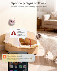 SiiPet LitterLens health alerts highlight unusual toileting patterns for awareness.