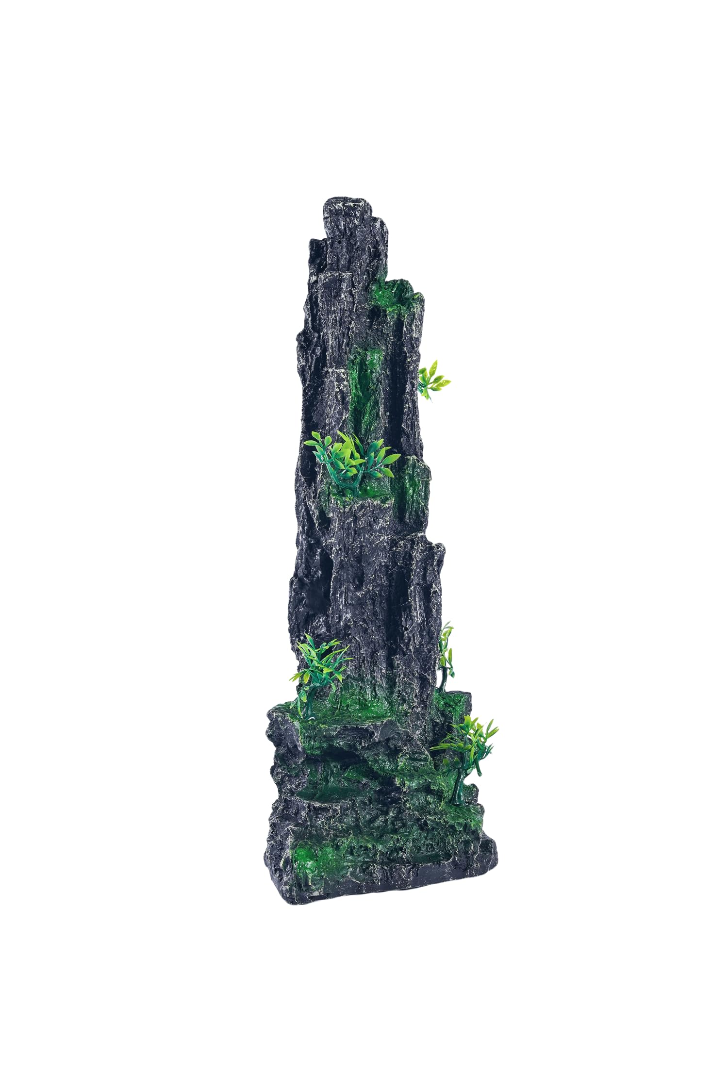 SiissaPeksid mountain view ornament in setup, creates inviting habitat for fish.