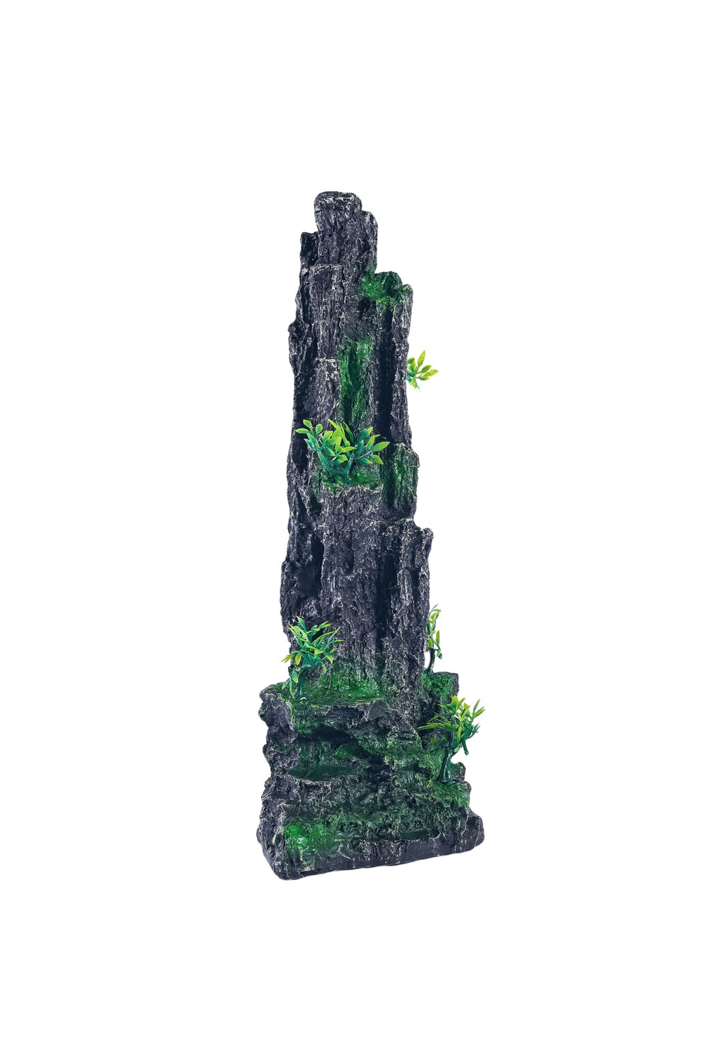 SiissaPeksid mountain view ornament in setup, creates inviting habitat for fish.