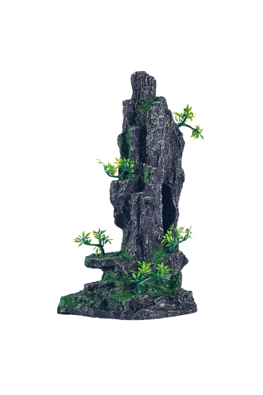 SiissaPeksid Mountain View ornament, tree house focus, provides natural hiding spots for shy fish.