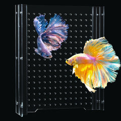 SIKGFPN acrylic fish tank divider for 15-20 gallon long tanks, adjustable width keeps fish separated.