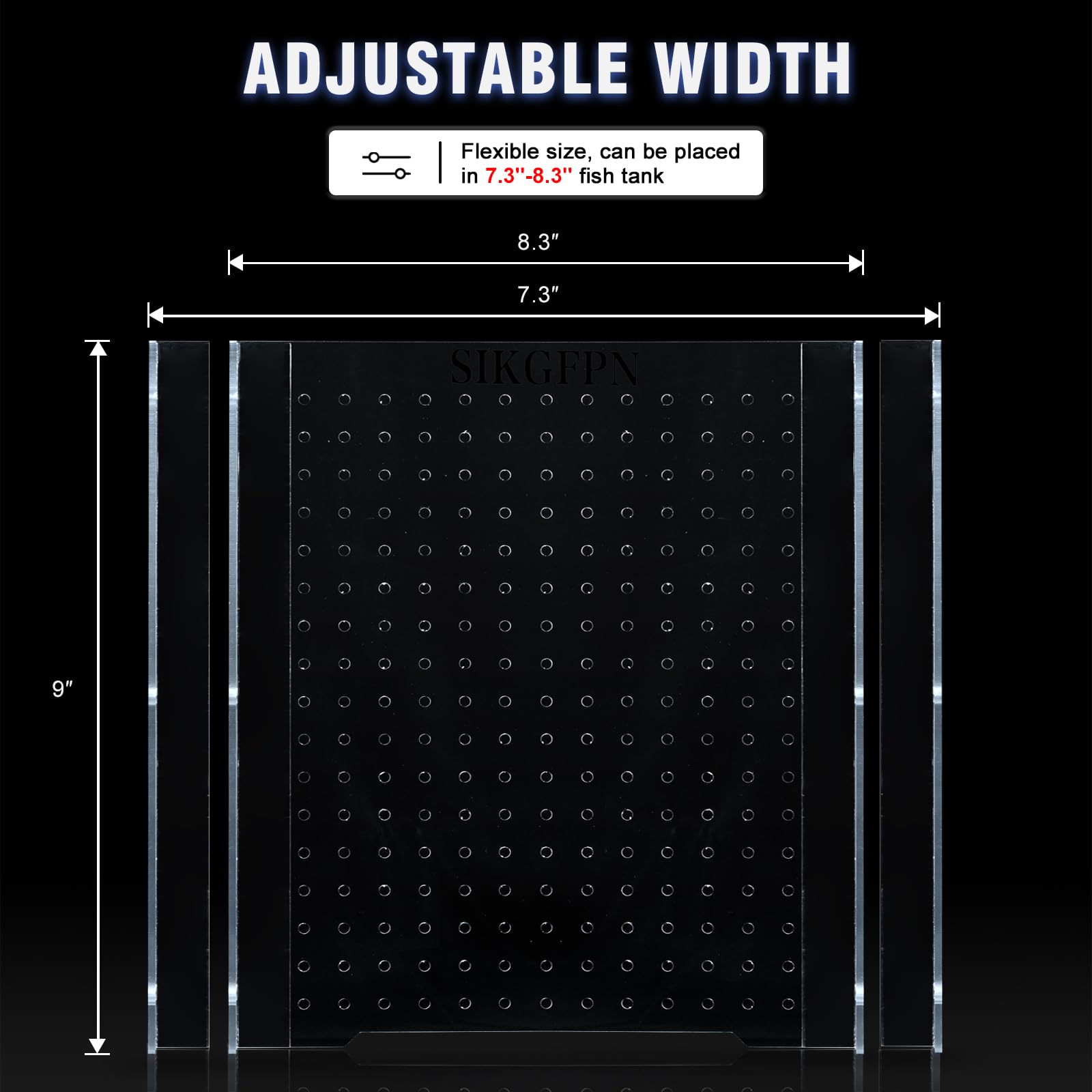 SIKGFPN divider’s tiny gap keeps fish contained while promoting gentle water flow.