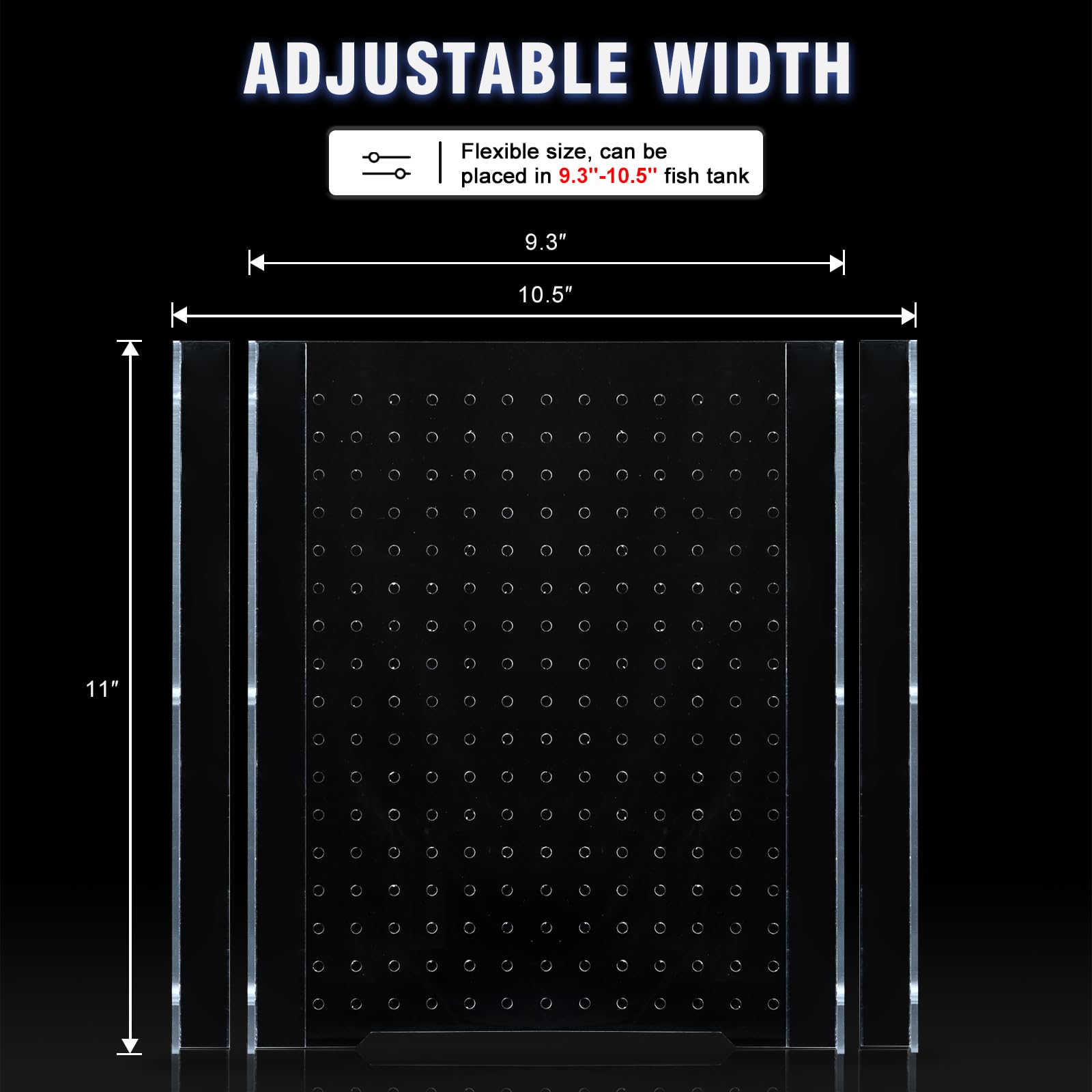 SIKGFPN clear acrylic divider offers high visibility and unobtrusive separation for tank views.