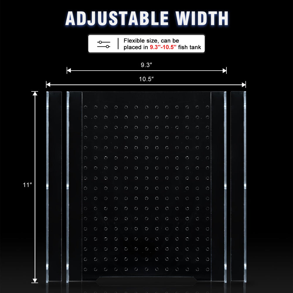 SIKGFPN clear acrylic divider offers high visibility and unobtrusive separation for tank views.