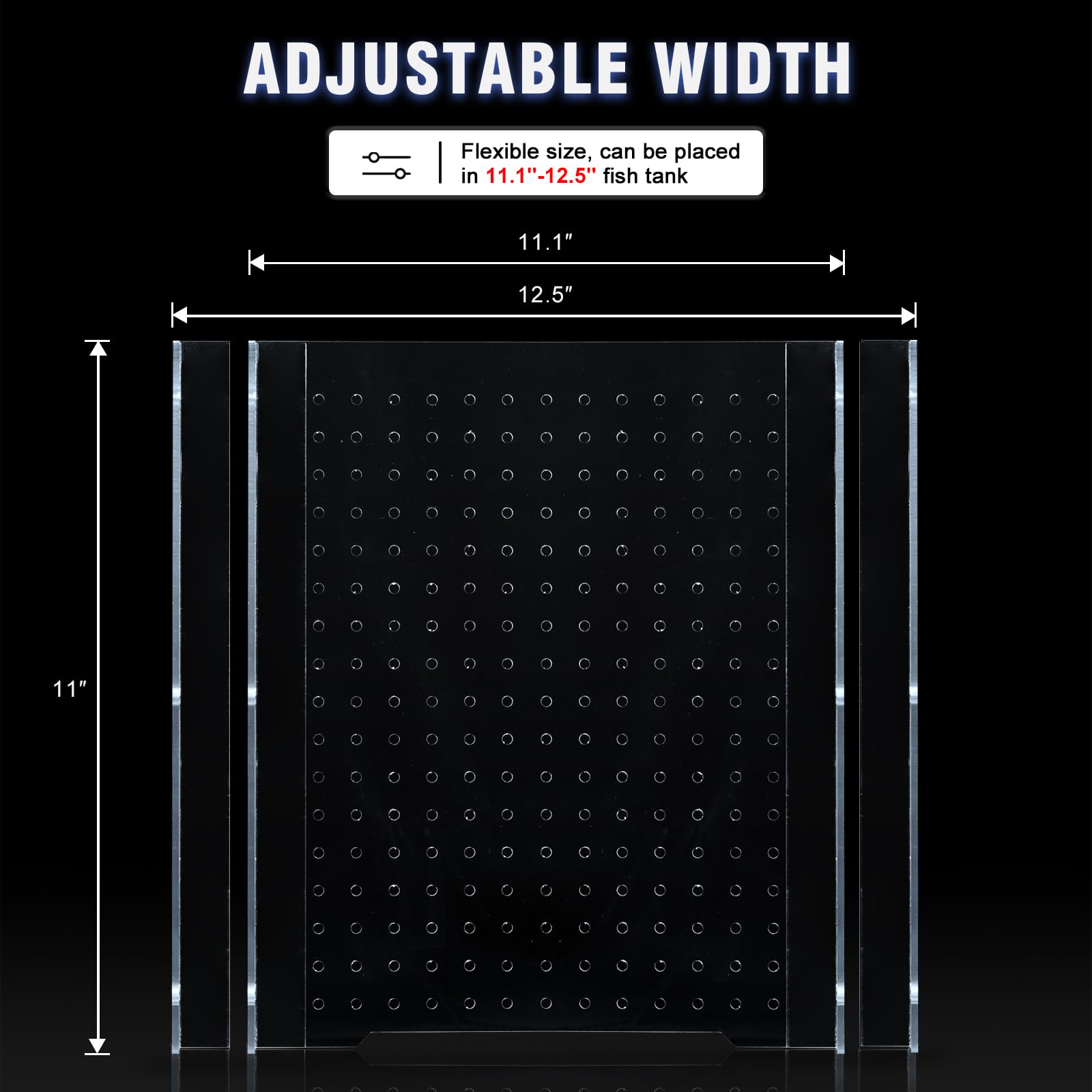 SIKGFPN clear aquarium divider with suction cups for quick, secure setup.