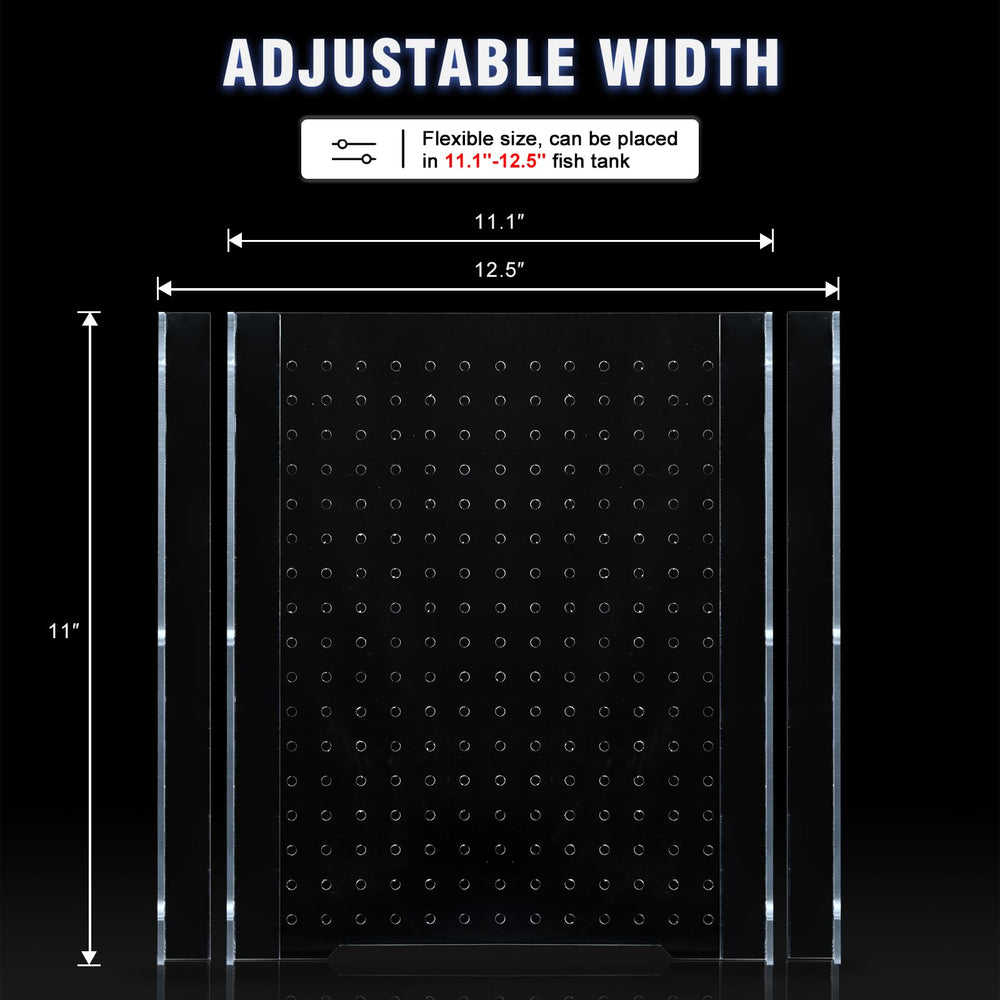 SIKGFPN clear aquarium divider with suction cups for quick, secure setup.