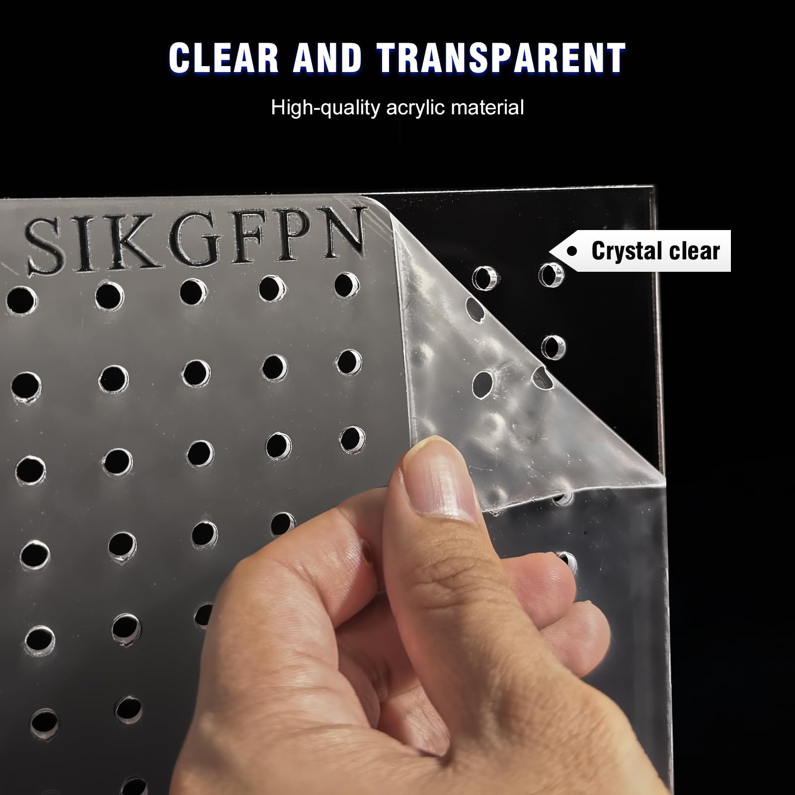 SIKGFPN durable, odorless acrylic stays clear and resists clouding over time.