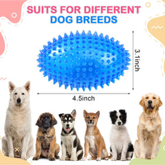 Silipull spiky football dog toy purple encourages chewing and gum massage