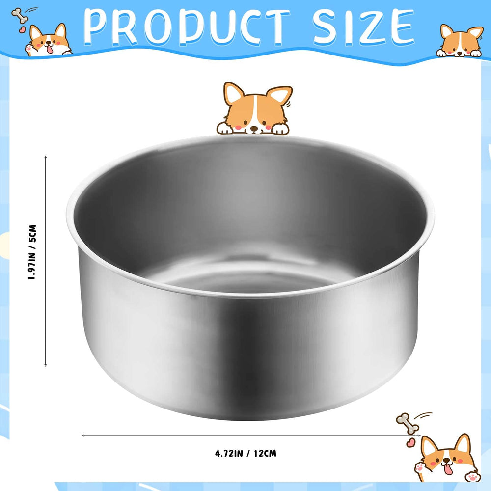 Silkfly crate bowl with clamp demonstrates secure attachment on a wire crate for stable feeding.