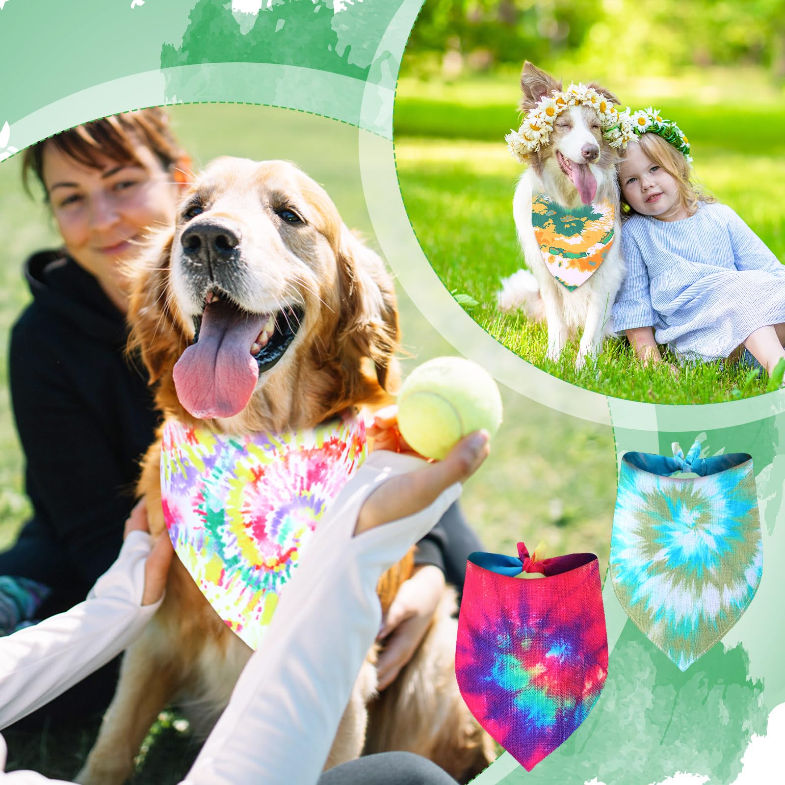 Silkfly foldable tie-dye scarf can be adjusted for a secure fit.