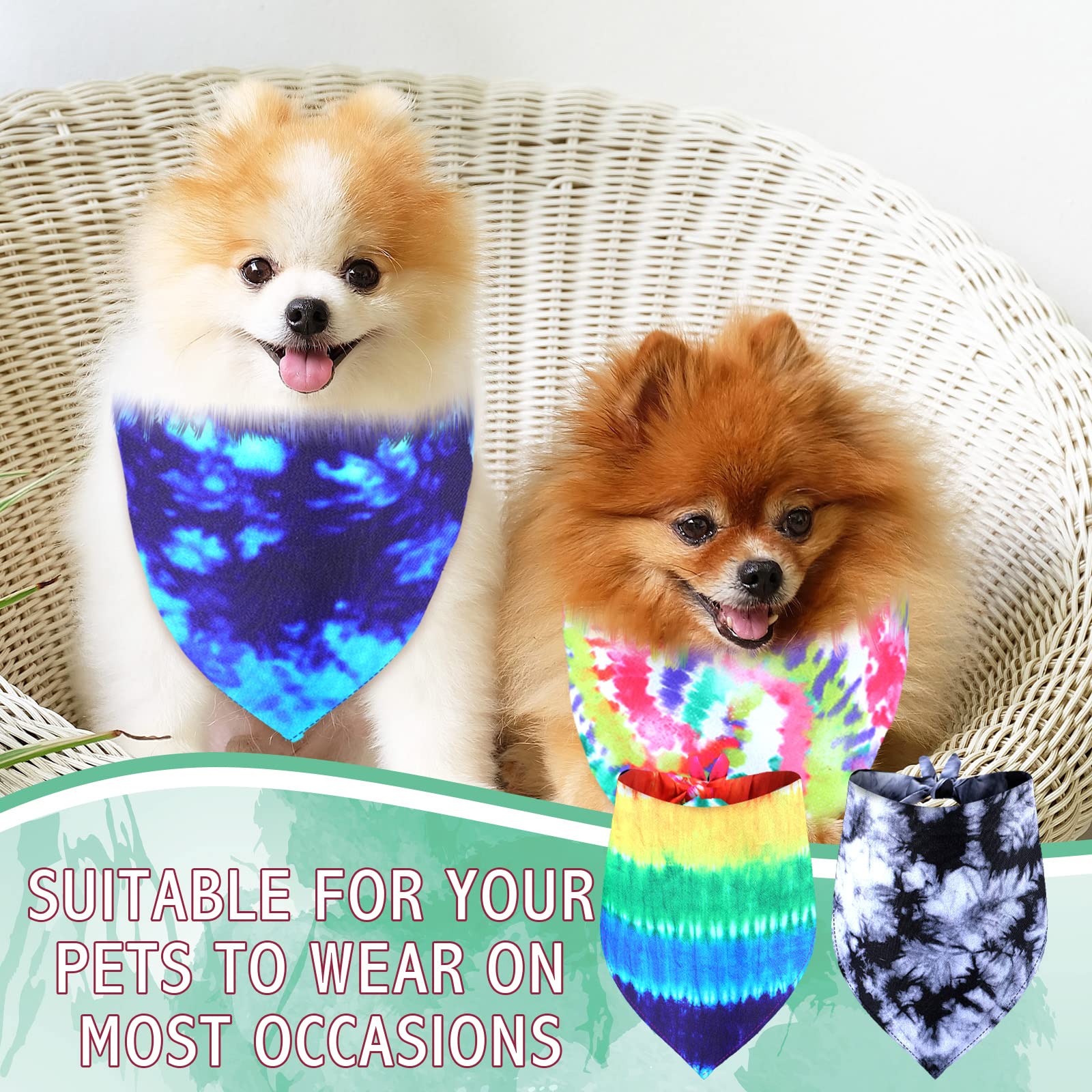 Silkfly large-dog bandana set suitable for parties and gifts