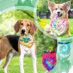Silkfly dog bandana size 64x43 cm fits large breeds comfortably.